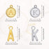 Hicarer 104 Pcs/4 Sets Gold Letter Charms Alphabet Abc Charms A-z Letter Silver Pendants for DIY Bracelet Necklace Jewelry Making Crafting 2 Color...
