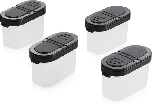 Tupperware Small Spice Shakers - Set of 4, Keeps Dry Herbs and Spices Fresh, BPA-Free, Dishwasher Safe...