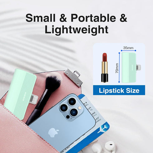 Portable Charger for iPhone,5000mAh Ultra-Compact Fast Power Bank Compatible with iPhone 6/7/8/SE/11/XR/12/12 Pro Max/13/13 Pro Max/14/14 Pro Max/...