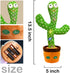 Dancing Talking Cactus Toy, Cactus Baby Toy Singing Mimicking Repeating Recording Cactus Toy, Silly Sunny The Cactus with 3xAA Battery...