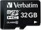 Verbatim 32GB Premium microSDHC Memory Card with Adapter, UHS-I V10 U1 Class 10, Black (44083)...