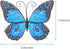 LIOOBO Large Metal Butterfly Wall Art Outdoor Decor 3D Butterflies Wall Sculpture Hanging Decor for Home Yard Patio Garden Decoration Blue...