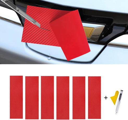 Compatible with Bowtie Logo Wrap Stickers Cut-Your-Own Emblem Overlay DIY Decals for Chevy 6PCS Red...