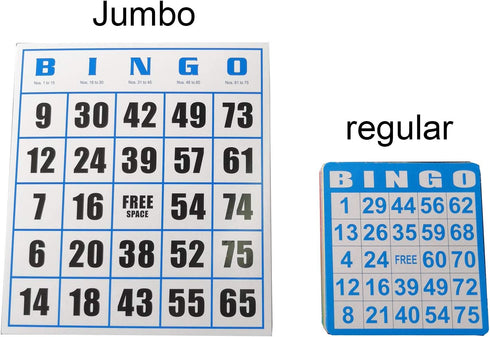 Yuanhe Jumbo Bingo Game Cards -50Pack Easy Read Bingo Set Bingo Paper Game Cards for Bingo Kids Party Card Games, School Classroom Family Gatherin...