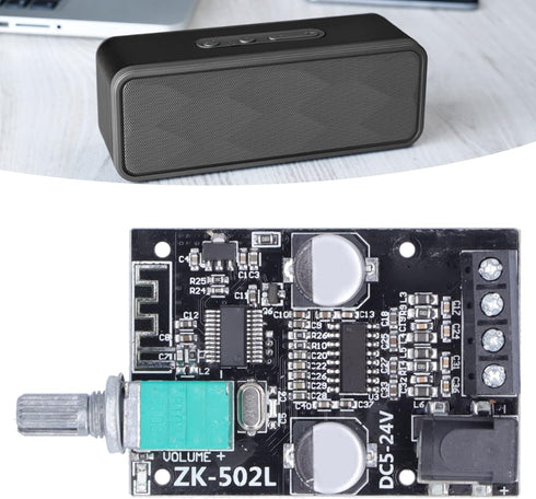 ZK?502L Bluetooth Power Amplifier Board 5.0 Stereo Audio Receiver Dual Channels Digital Audio Amplifier Module for DIY Speakers 5-24V...