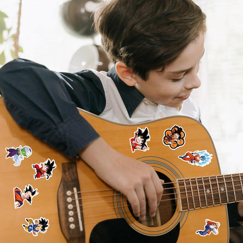50pcs Dragonball Kids Stickers, Anime Cartoon Waterproof Vinyl Decal for Teen Kids Laptop, Travel Case, Phone, Bike, Water Bottle, Guitar, Compute...