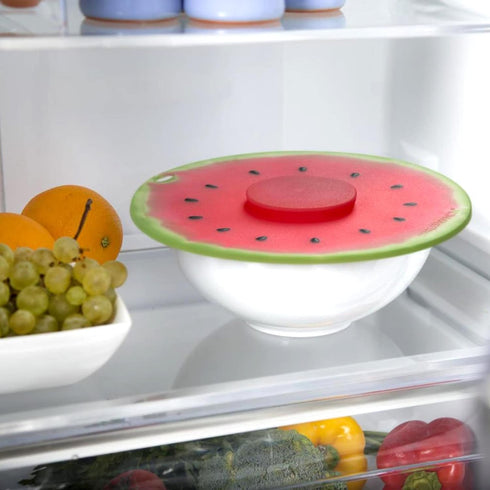 Charles Viancin - Watermelon Silicone Lid for Food Storage and Cooking - 11''/28cm - Airtight Seal on Any Smooth Rim Surface - BPA-Free - Oven, Mi...