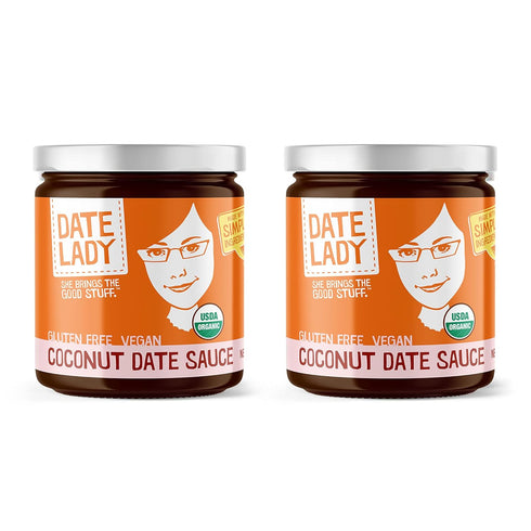 Organic Date Coconut Sauce | Dairy-Free Vegan Caramel (2 Jars) | Use as a coffee creamer, dip apples, pour on your pancakes or as an ice cream top...