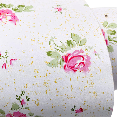SimpleLife4U Pink Rose Furniture Protect Paper Removable Shelf Liner for Kitchen Cabinet Dresser Drawer Covering...
