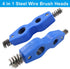 1 Pcs 4-in-1 Copper Tubing Brush Copper Pipe Cleaner Tool Steel Bristles Deburring Brush Cleans Inside and Outside Wire Brush for Plumbing Install...