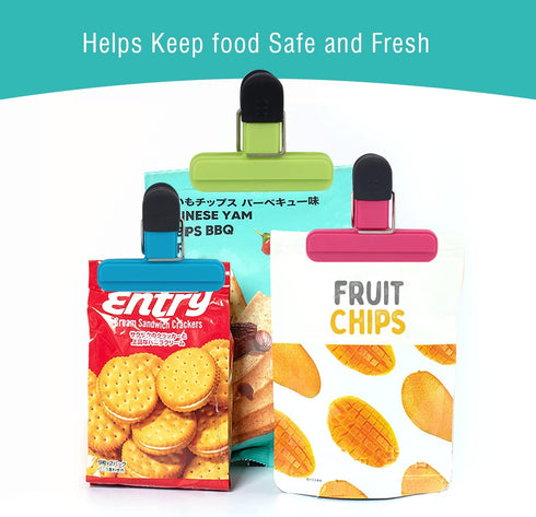 Bag Clips, AK1980 Food Clips, Kitchen Clips for Refrigerator Food Storage Packages, Snack Bags, Photos - Clip Clips for Home, Office, School and M...