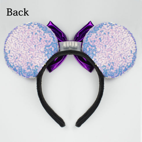 Mouse Ear Light Up Headband, Halloween Headband with LED, Flash Glowing Party Decoration Costume Headwear Hair Accessories for Women Girls...