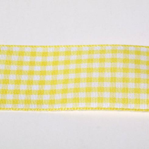 NOYI TRAXD Gingham Ribbon 25 Yard Each Roll 100% Polyester Woven Edge (1-Inch, Yellow)...