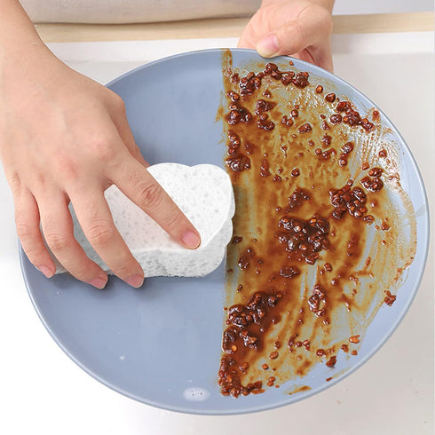 6pcs Premium Heavy-Duty Household Cleaning Sponges Scratch-Free, Multi-Purpose Dish Scrub Sponges Reusable for Home Kitchen Cookware Bathroom, Saf...