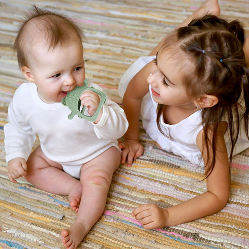 Baby Teething Toys for Infants 3+ Months Set of 3, Easy to Hold Silicone Teething Mitten with Soft Textures for Sensory Exploration and Teething P...