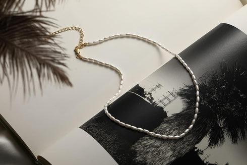 Round White Simulated Shell Pearl Necklace Strand | Pearl Choker Necklace | Jewelry for Women Mother...