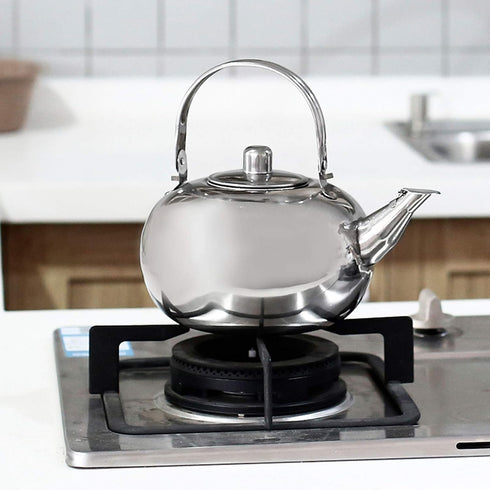 Tea Pots, Tea Pots with Infuser for Stove Top 14cm Stainless Steel Teapot Teapot with Infuser Tea Kettle for Loose Leaf and Tea Bags...