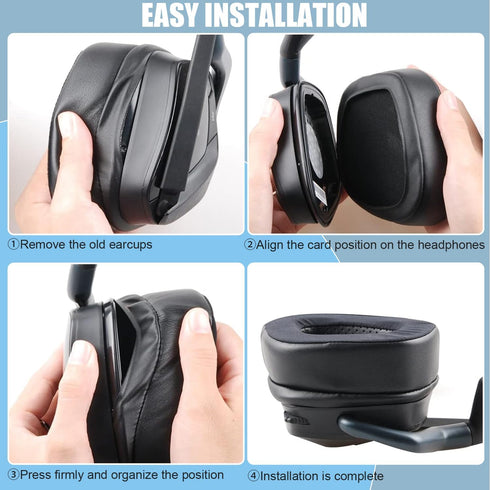 Replacement Ear Pads for Corsair Void, Headphones Ear Cushions Covers for Corsair Void Pro Wired & Wireless Gaming Headset Accessories Ear Cups Re...