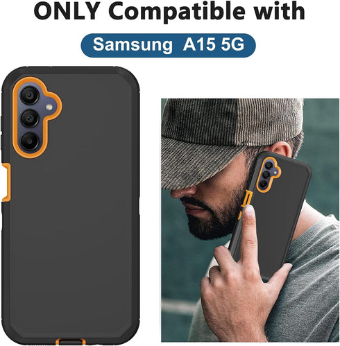 for Samsung Galaxy A15 5G Case,with Built in Screen Protector Heavy Duty Drop Protection,Full Body Rugged Shockproof Dustproof Protective Phone Co...