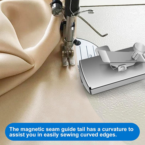 Jongdari Magnetic Seam Guide for Sewing Machine, Upgraded Sewing Guide Magnet Seam Allowance Guide with Clip, Sewing Essentials Quilting Supplies ...