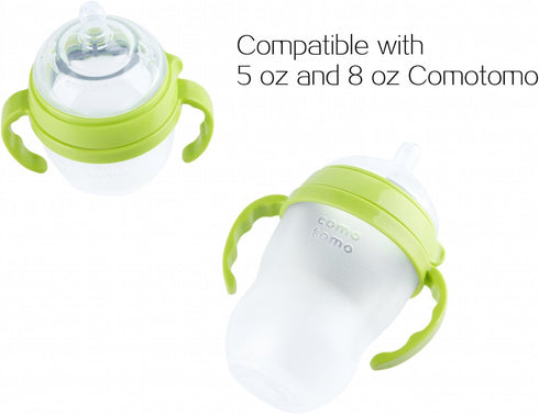 Compatible Baby Bottle Handle for Comotomo Bottles 8 oz & 5 oz, 3 Count, Green...