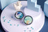 Hennaja Round Pill Box,Pill Cases,Decorative Pocket Purse Portable Travel Pill Case & Medicine Organizer(2 Pack,2-Crystal Splash Ink)...