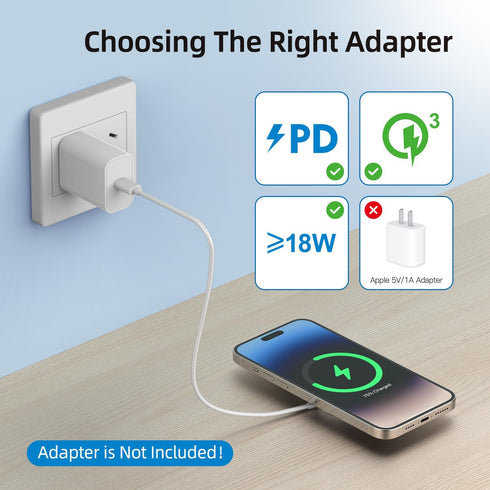 Wireless Charger, 15W Max Fast Magnetic Wireless Charging Pad Compatible with iPhone 15/14/13/12/11/X/8, Samsung Galaxy S22/S21/S20, AirPods Pro 2...