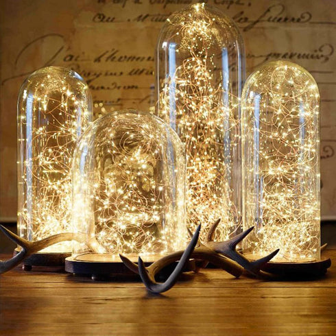 Lighting EVER Plug in Fairy Lights with Switch 66 ft 200 LED String Lights, Warm White Copper Wire Lights Waterproof Indoor Outdoor Decorative Fai...