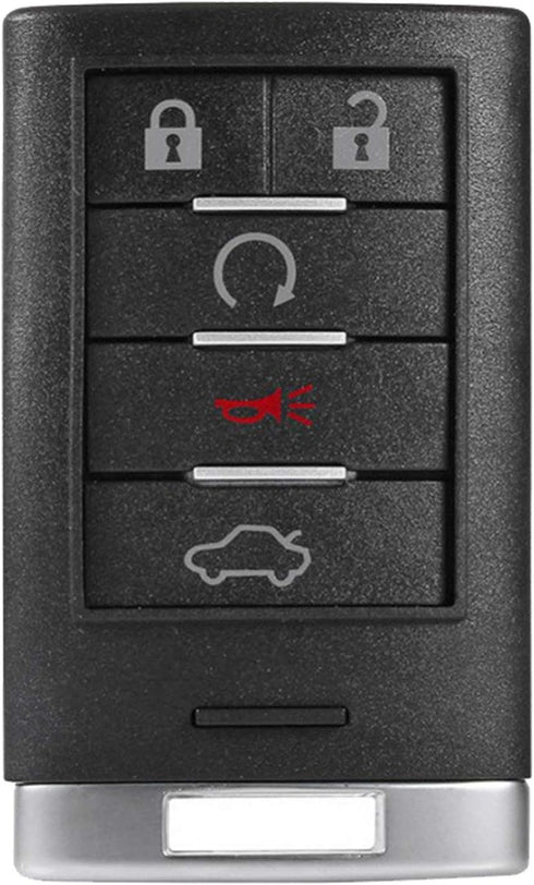 Smart Key Fob Case Shell Fit for Cadillac STS CTS 2008 2009 2010 2011 2012 2013 Replacement Keyless Entry Remote Car Key Housing Casing Outer Cove...