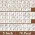 5 Inch Alphabet Letter Stencils - 70 Pack Letter Number Stencil Templates with Signs for Painting on Wood, Reusable Calligraphy Letters Stencils f...