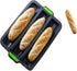 Baguette Pans for Baking / 3 Loaf, Silicone Loaf Roll Pan Cake Mold Tray, Non-Stick Baking Hot Dog Sandwich Mold, Grey, 34.5 CM...