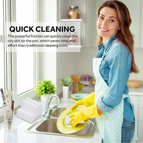 100/180 Pack Magic Sponge Eraser, Melamine Sponge Foam, Non-Scratch Kitchen Scrub Magic Sponge, Multi-Functional Household Cleaning Sponges for Di...