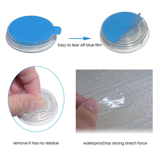 10 pcs Clear Sticky Adhesive Pads for Socket Base,1.34 inches Transparent Double Sided Tapes Replacement for Collapsible Grip,Small Car Phone Hold...