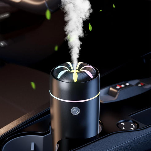Car Humidifier, Car Diffusers for Essential Oils, Car Air Freshener Diffuser, USB Cool Mist Humidifier Diffuser for Car Home Office Bedroom (Black...