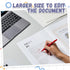 Gueevin 100 Sheets Extra Large Jumbo Transparent Sticky Notes Clear Self Sticky Notes, 2 Pads Notes Waterproof Translucent Paper, Office School Su...