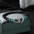 2PCS Beaded Anklets for Women with Silver Double Heart Stretch Elastic Ankle Bracelets for Women Summer Boho Jewelry...