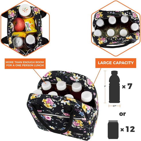 opux Insulated Lunch Box Women, Lunch Bag Tote Girls Kids Teen Adult, Cute Soft Lunch Cooler Container Work School, Reusable Thermal Food Meal Pre...