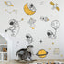 ROFARSO Wall Stickers Astronaut Planet Outer Space Stars DIY Vinyl Removable Large Wall Decals Art Decorations Decor for Kids Boys Bedroom Living ...