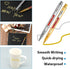 6 Pcs Upgrade Metallic Marker Pens, Gold and Silver Metallic Permanent Markers for Paper, Glass, Fabric, Rock Painting, Gift Card Making, Scrapboo...