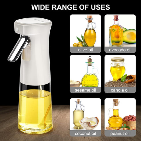 Olive oil Sprayer for Cooking, 240ml Olive Oil Spray Bottle, Glass Olive Oil Sprayer Mister, Oil Sprayer for Air Fryer, BBQ, Salad, Baking, Grilli...