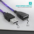 3FT USB to USB Male to Female Extension Cable USB A Male to USB A Female Data Transfer and Charging Adapter for Keyboard, Mouse, Printer, USB Flas...