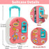 UNICORN ELEMENT 16 Pcs Doll Clothes and Accessories for 11.5 Inch Girl Dolls, Fashion Travel Suitcase Set Including Blue Jean Skirts, Bags, Food M...