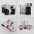 Haoge LH-X53W 3in1 Lens Hood with Adapter Ring with Cap Set for Fujifilm x100vi Fuji FinePix X70 X100 X100S X100T X100F X100V Camera Silver replac...