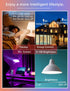 Color Changing LED Light Bulb App Control 9 W 60 watt Equivalent, 2.4Ghz WiFi and Bluetooth 1200LM Smart Light Bulbs That Compatible with Alexa Go...