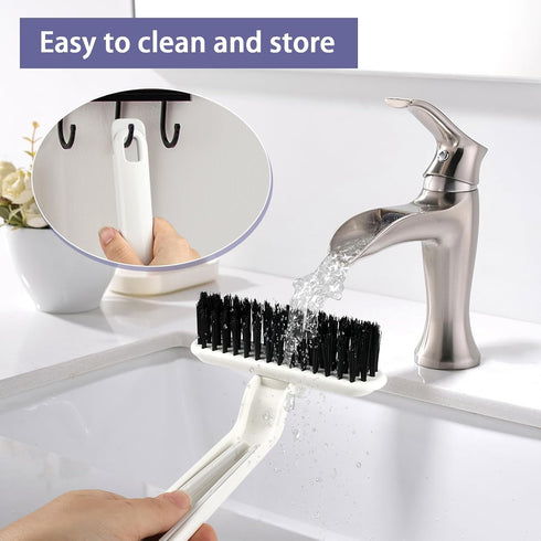 Detail Cleaning Brush Hard Bristle Crevice Cleaning Brush: Rotating Crevice Cleaning Brush, Bristled Crevice Cleaning Brush, Crevice Brush for Cle...