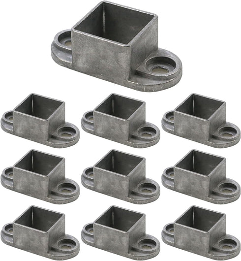 MY MIRONEY 10PCS 1.26" x 1.26" Square Post Flange Base Aluminum Alloy Floor Mount Post Flange Hardware Deck Railing Bracket for Fence or Deck...
