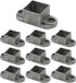 MY MIRONEY 10PCS 1.26" x 1.26" Square Post Flange Base Aluminum Alloy Floor Mount Post Flange Hardware Deck Railing Bracket for Fence or Deck...