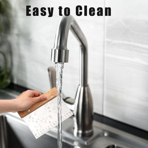 Bench Cutter Scraper, Dough Pastry Bench Scraper and Dough Cutter, Stainless Steel Food Scraper with Grip Handles & Measuring Scale for Baking Kit...