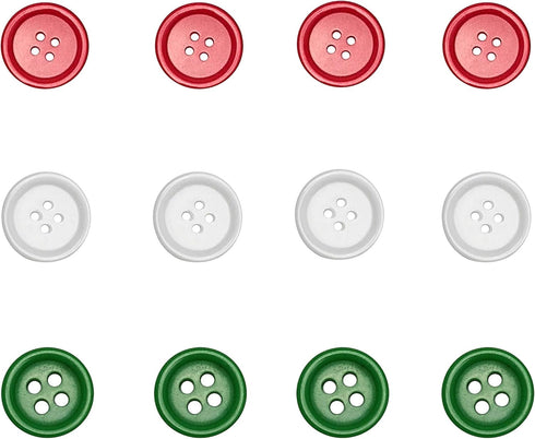 Libiline 100pcs Resin Button Solid Color 4Holes Craft Clothe Sewing Card Making Sweater Shirt (Christmas Buttons, 5/8"(15mm))...