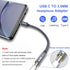 ENVEL USB C to 3.5mm Female Headphone Adapter, 2 Pack Type C to Aux Audio Dongle Cable Compatible with iPhone 15 Pro Max Samsung Galaxy S23 S22,iP...